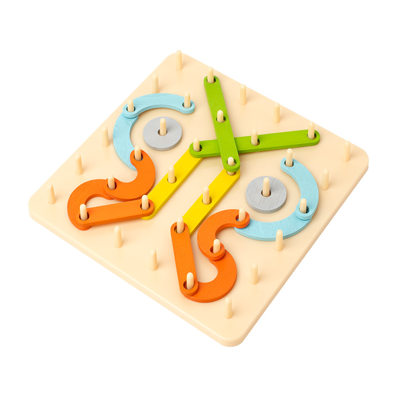 Montessori Variety Shape Matching Set Column Toy Kindergarten Baby Early Education Puzzle Small Class Middle Class Building Blocks 2-3 Years Old 6