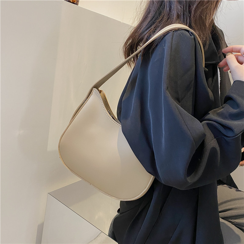 Urban Simple Fashion Soft Noodles Women's Bag 2022 Autumn New Elegant Retro Korean-style Harajuku Shoulder Baguette Bag