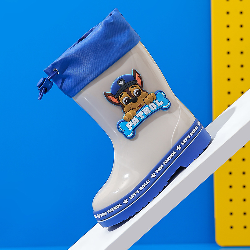 Children's rain boots boys' Wangwang team girls' rain boots boys' non-slip high-top waterproof shoes for children and students