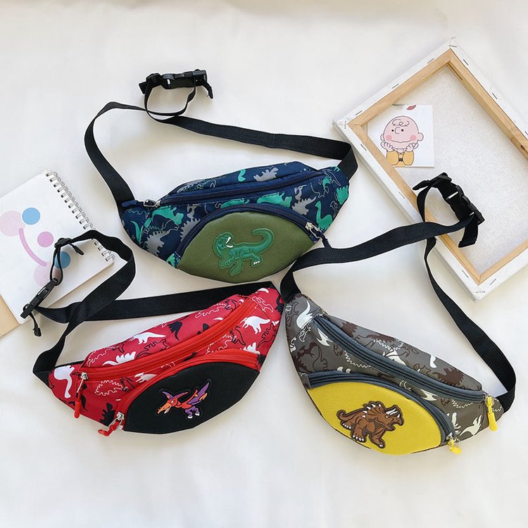 Personalized versatile small bag 2023 new dinosaur crossbody bag children's chest fashion coin purse foreign style shoulder bag