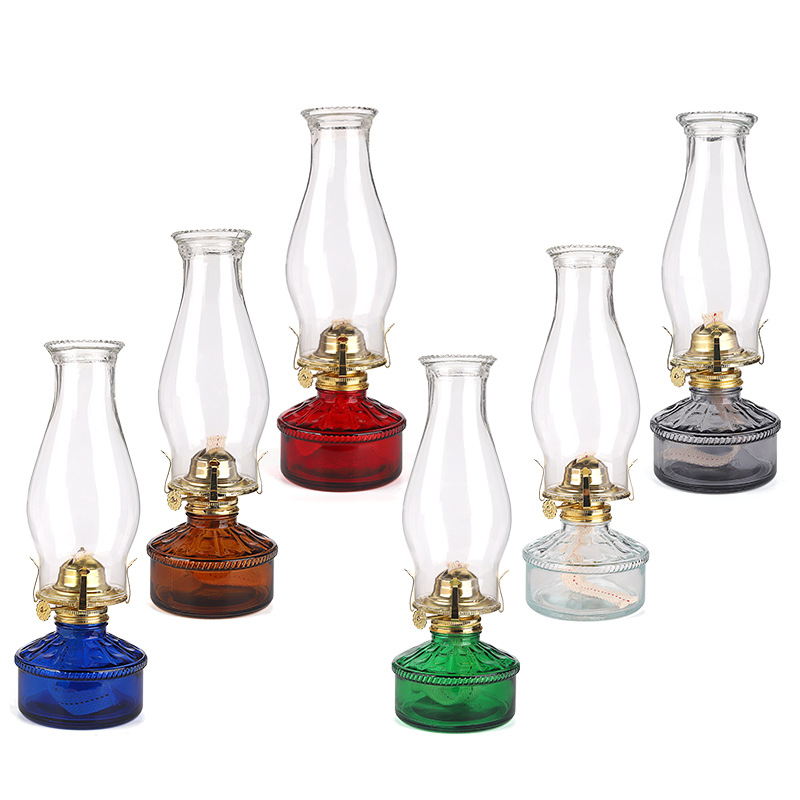 Export classic ink bottle glass kerosene lamp butter lamp paraffin oil indoor and outdoor atmosphere lighting rendering