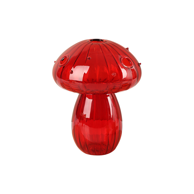 Glass mushroom vase hydroponic green plant glass decoration hydroponic flower arrangement plant container creative mushroom decoration flower device