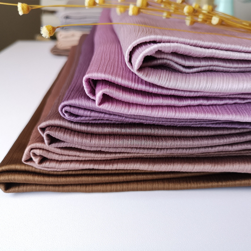 2023 new natural wrinkled monochrome long scarf wind crepe scarf scarf a generation of WJA14