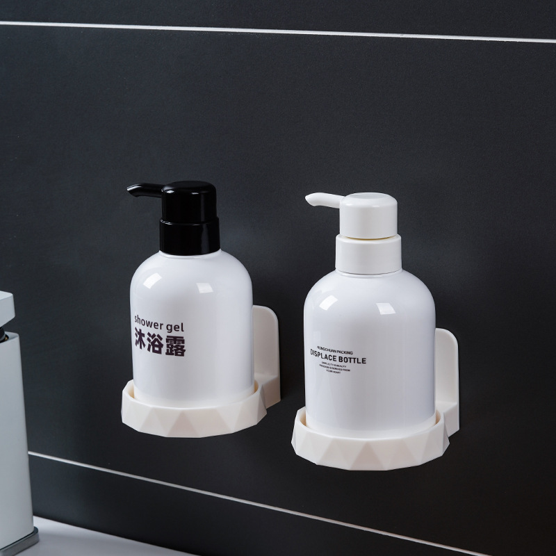 浴室置瓶架免打孔置物架壁挂式多用途收纳架卫生间感应皂液器挂架