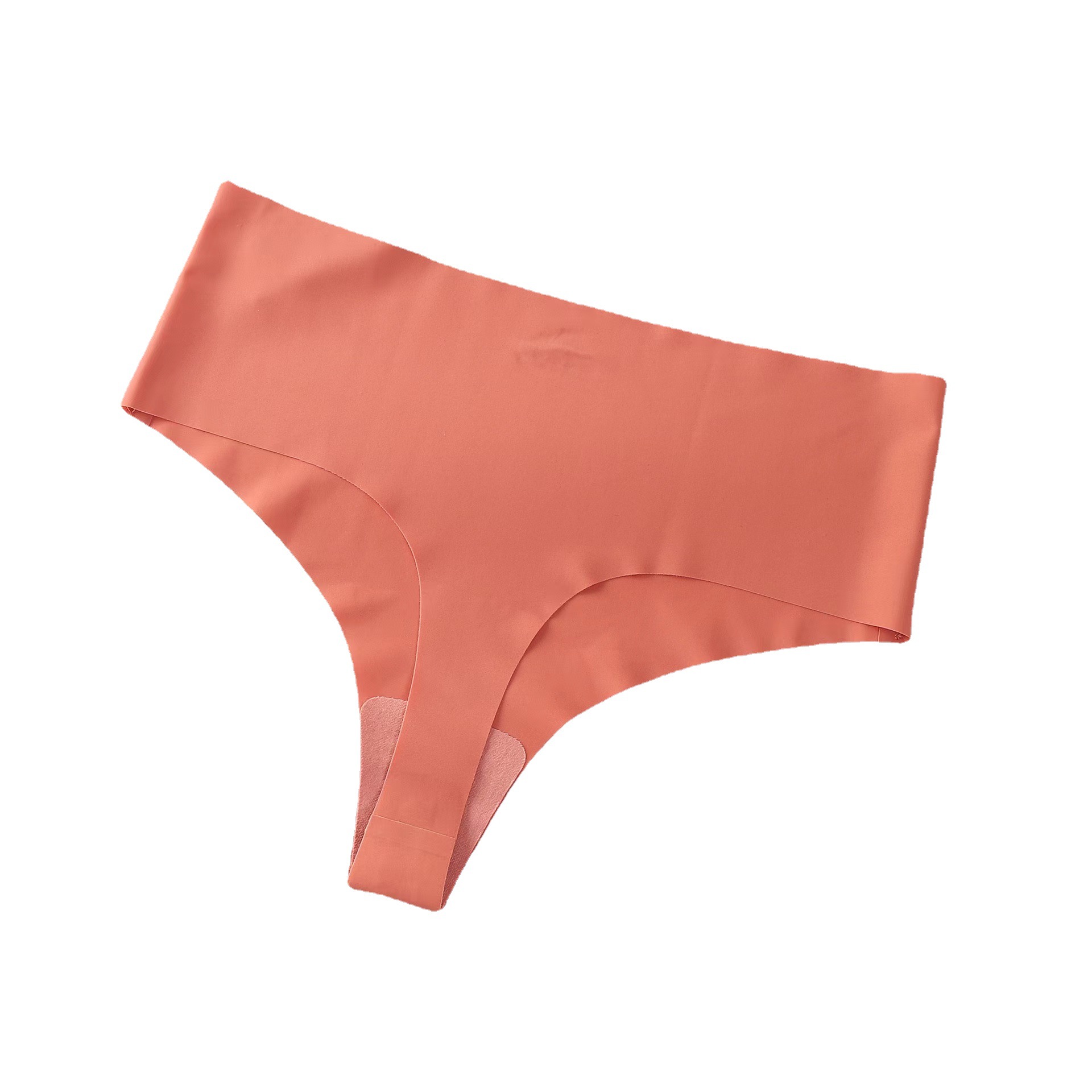 Cross-border European and American-style seamless one-piece quick-drying mid-high waist Ice Silk women's T-pants sexy Amazon