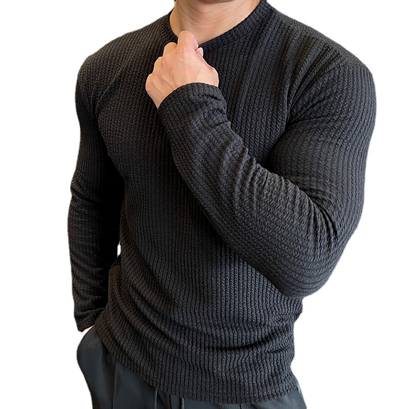 2022 European and American Sweater Men's Autumn and Winter New Fashion Knitted Long Sleeve Top Amazon Knitted Sweater Cross-border Men's Wear