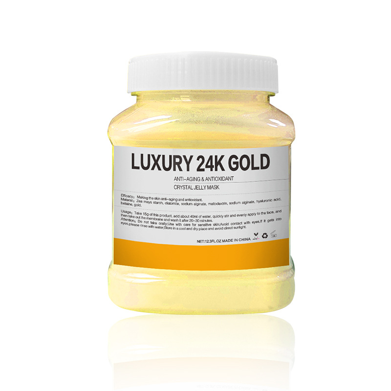 Cross-border hydrating skin brightening 24k gold soft film Powder rose petal crystal jelly mask powder 350g foreign trade Wholesale