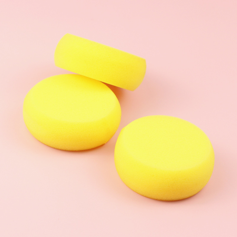 Waxing sponge high density cleaning sponge block car beauty supplies round car cleaning sponge manufacturers wholesale
