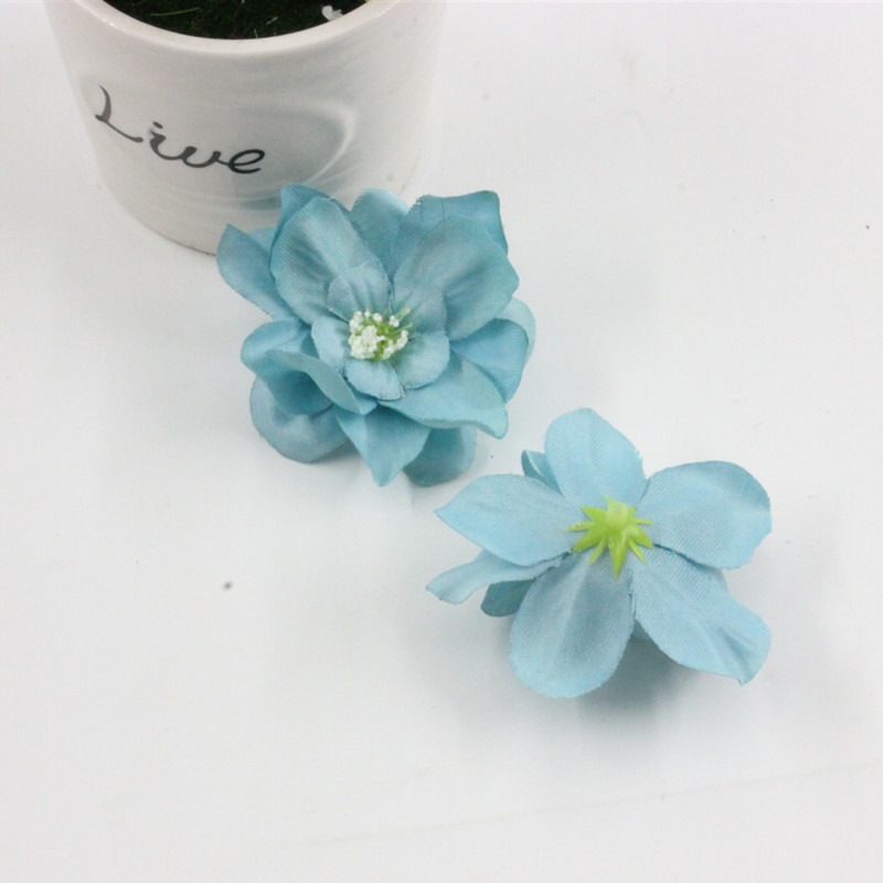 New DIY artificial flower artificial flower orchid delphinium small flower silk flower DIY headdress handicraft production materials