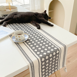 Foreign Trade Japanese Style Simple Table Runner Nordic Modern Long Tablecloth Tea Table Towel Coffee Table Instagram Style Table Runner Cloth
