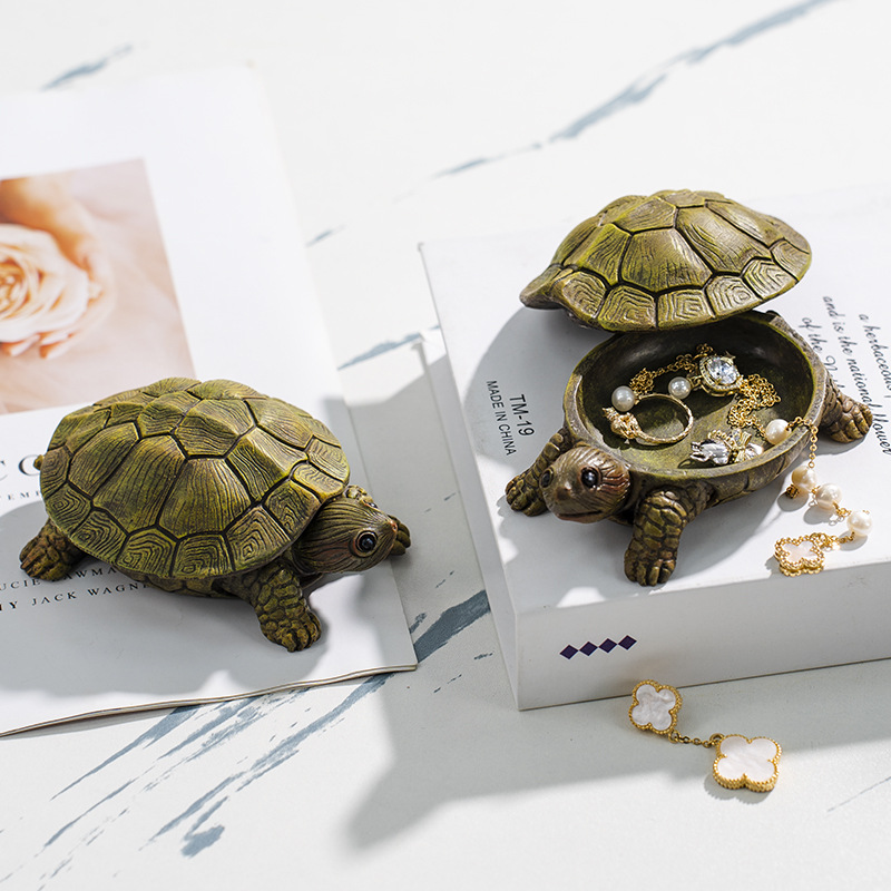 Modern Turtle Storage Box Living Room Ornaments Resin Crafts Home TV Cabinet Bedroom Room Decorations