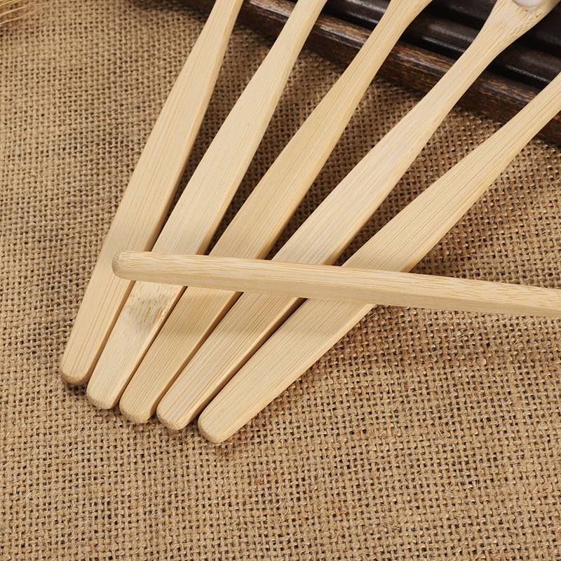 Factory supply ten thousand bamboo toothbrush simple soft wool round tail flat bamboo toothbrush comfortable bamboo adult toothbrush