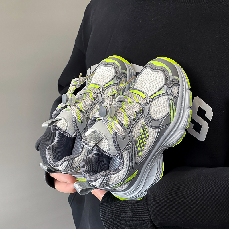 Children's double mesh breathable clunky shoes 2024 Spring and Autumn new boys' brand sneaker girls' shoes