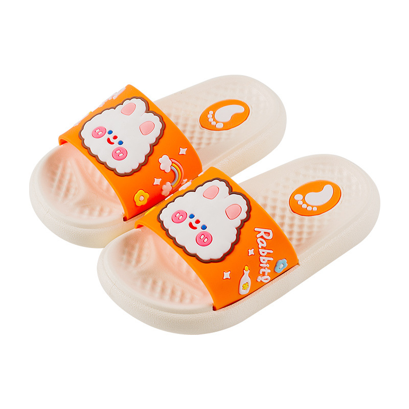 Cute Rabbit Children's Slippers 2023 New Girls' Sandals and Slippers for Home and Outer Wear Soft Bottom Non-Slip Mid-Big Children's Slippers