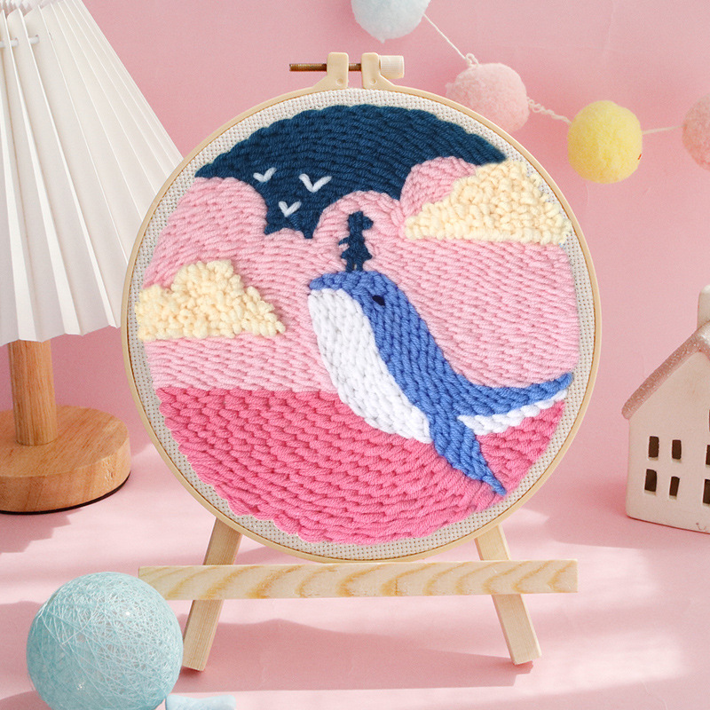 Russian Stamping Embroidery Handmade Embroidery diy Embroidery Material Bag Cute Wool Stamping Le Dun Embroidery Homemade Gift