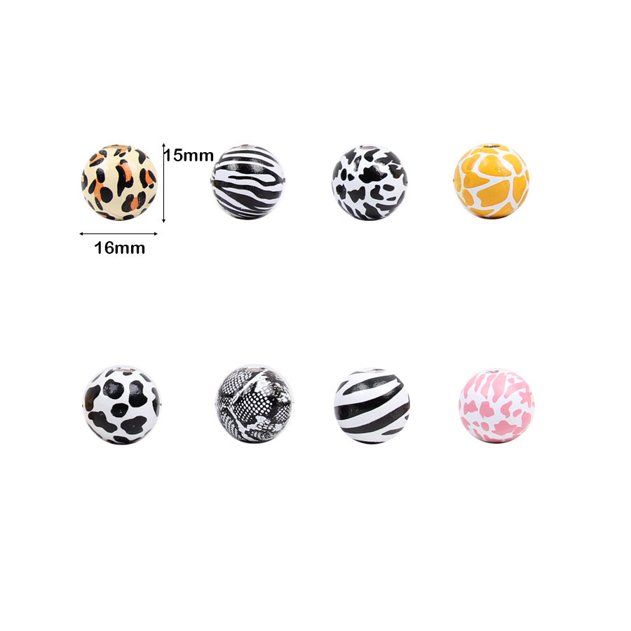 leopard wood beads milk cow wood beads zebra animal wood beads loose beads hemp rope tassel wood beads string diy accessories