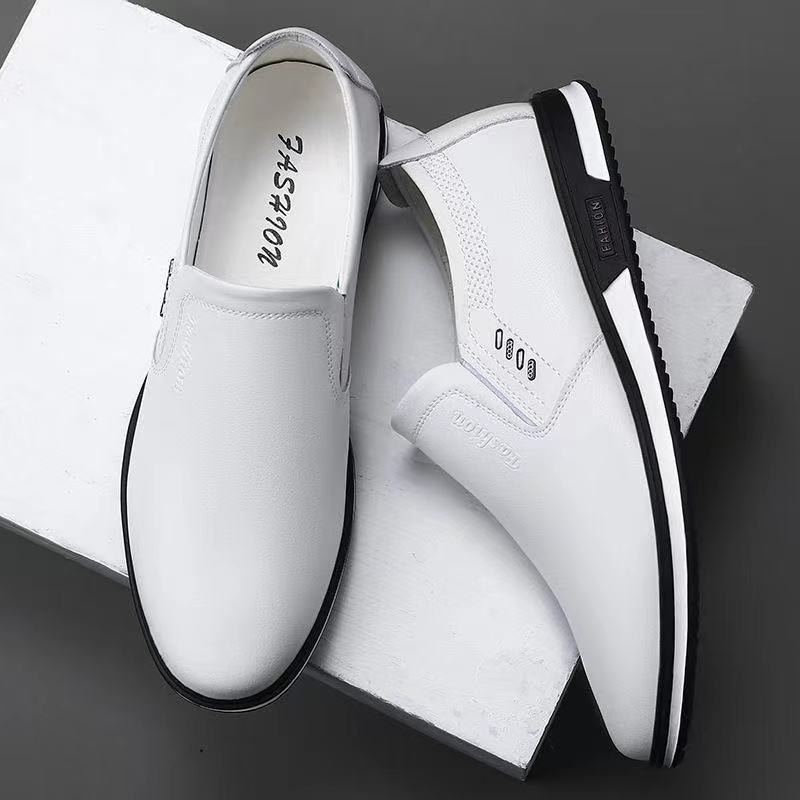 2024 Spring Leather Shoes Soft Leather Men's Shoes Soft Sole Men's Business Casual Shoes Summer British Fashion Leg Shoes