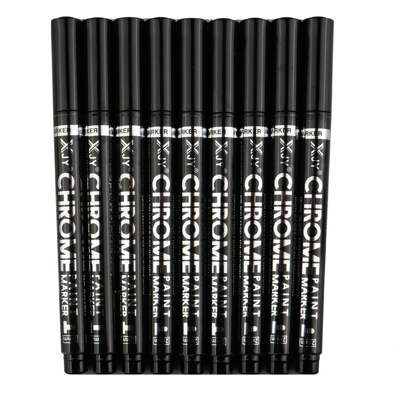 High Glossy Mirror Chrome Plated Marker Pen Metal Pen Paint Pen Gundam Electroplating Pen Model Nail Art Metal Paint Pen