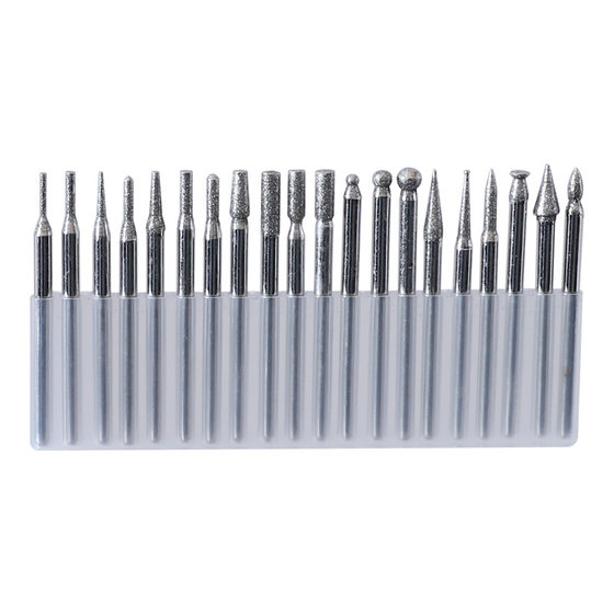RUITOOL20 set diamond grinding head grinding needle packaging box gold steel grit grinding needle DIY grinding engraving tools