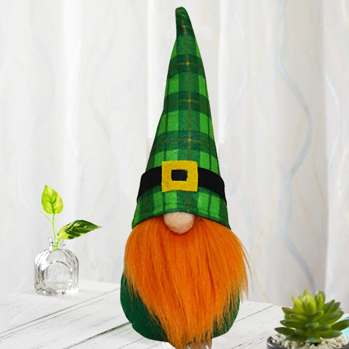 2023 St. Patrick's Day Party Decoration Irish Green Shamrock Faceless Doll Decoration Holiday Ornaments