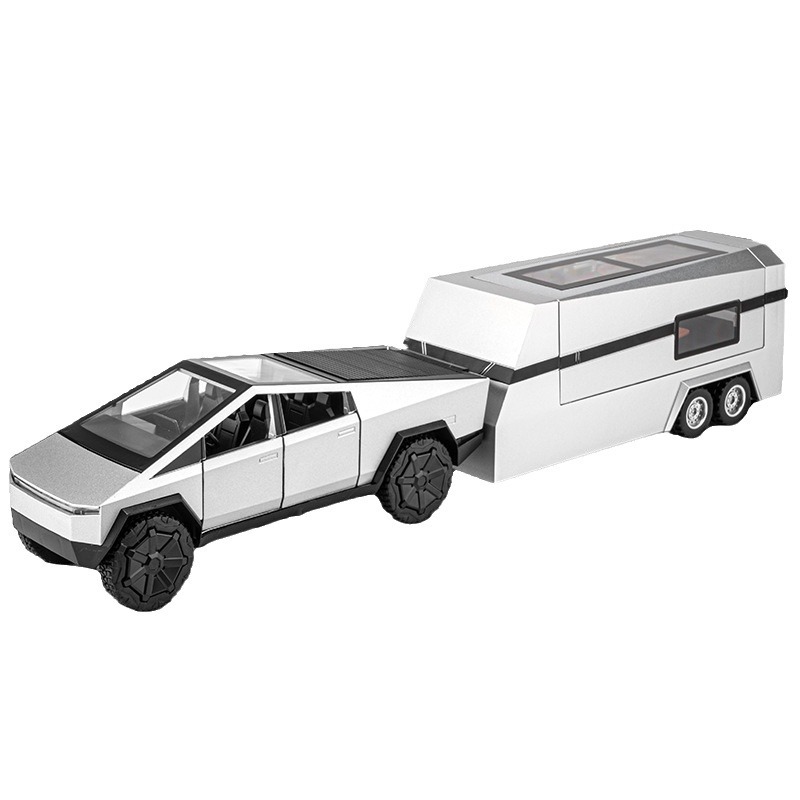 1:32 Tess trailer car alloy car model table with ornaments children's toys hot cross-border toys