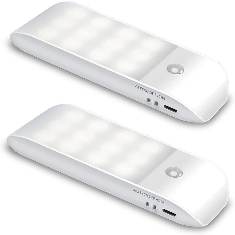 Amazon hot sale night light new strange 12LED Smart USB rechargeable wardrobe cabinet induction light