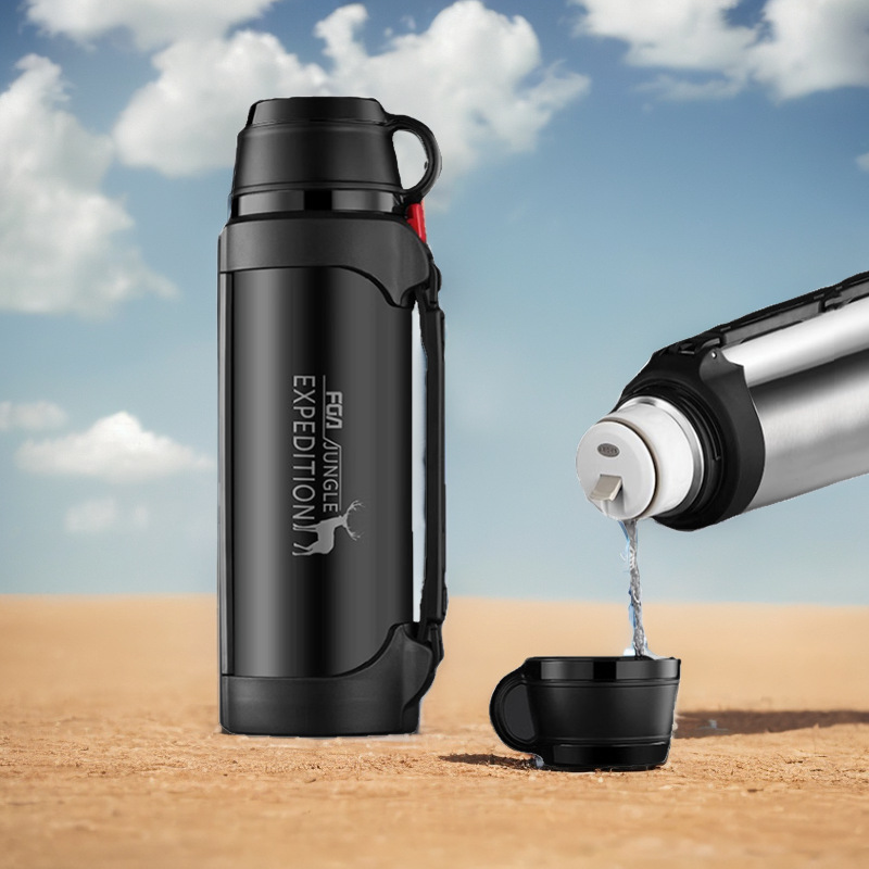 Fuguang thermos pot large capacity 304 stainless steel outdoor travel pot portable pot with hot water bottle custom wholesale