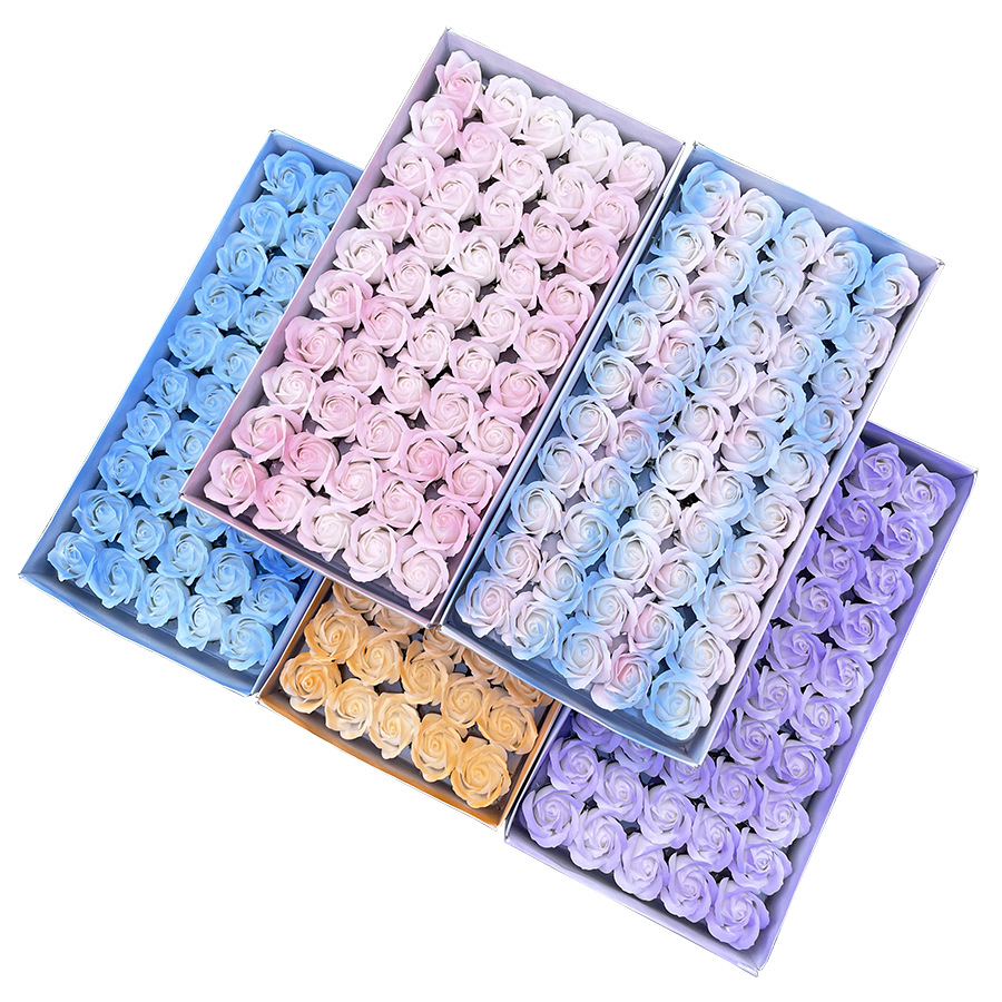 in stock Teacher's Day Three-Layer Rose Spray Color Cappuccino Ice Crushed Blue Mermaid Ji Soap Flower Eternal Flower Soap Flower