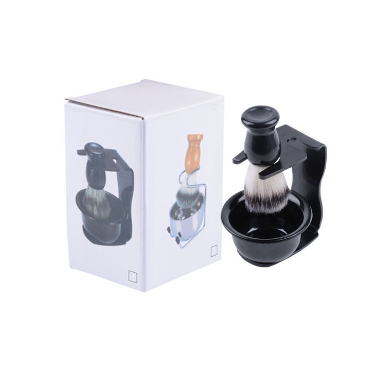 Cross-Border Men's beard suit shaving Bubble Bowl barber shaving beard cleaning care nylon hair beard brush