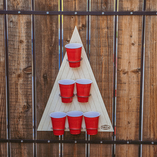 Cross-border wooden Beer Pong fun interactive dart soldier ball rack throwing cup game Party party