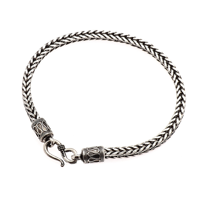 Cross-border AliExpress foreign trade new Bracelet Men's retro stainless steel ins style personalized bracelet versatile with tag