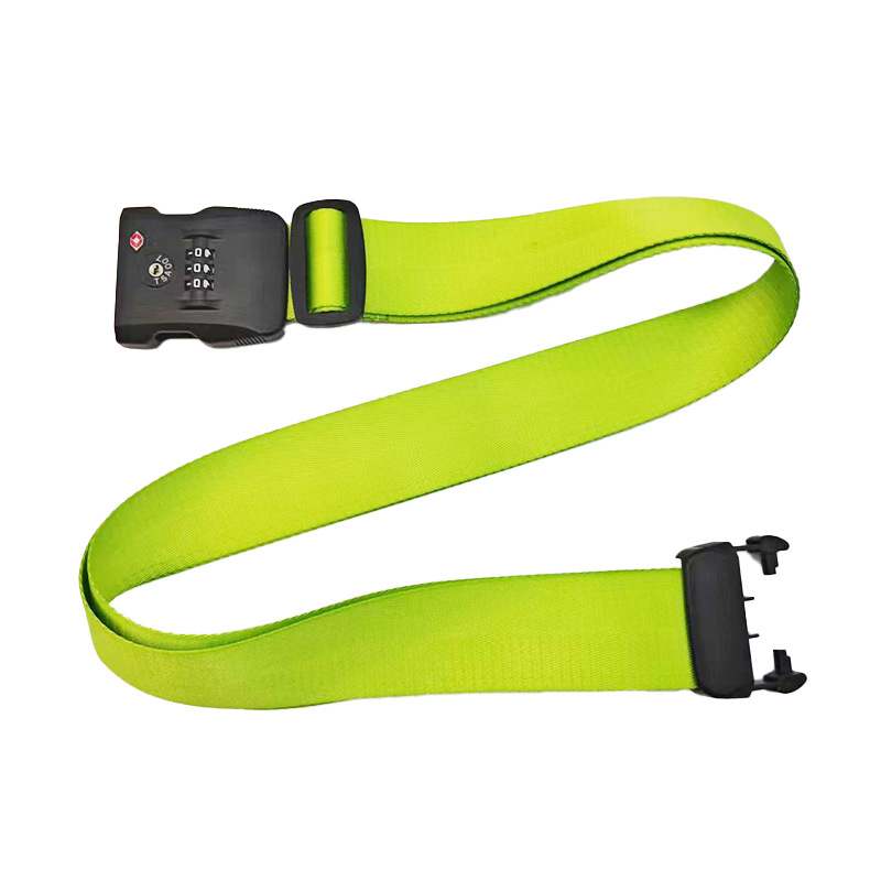 Cross-border Nylon One-word Luggage Belt Solid Color Buckle Luggage Strap Code Tsa Customs Lock Anti-theft Luggage