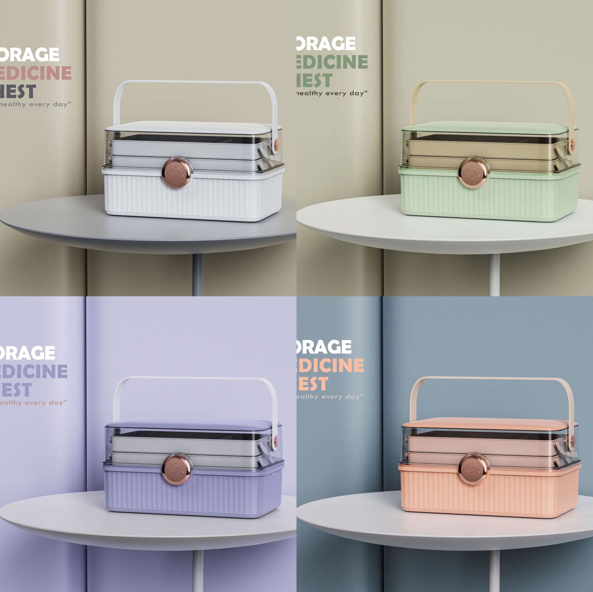 Large Medicine Box Home Storage Household Large Capacity Dormitory Emergency Medical Box Drug Multi-Layer Portable Storage Medicine Box
