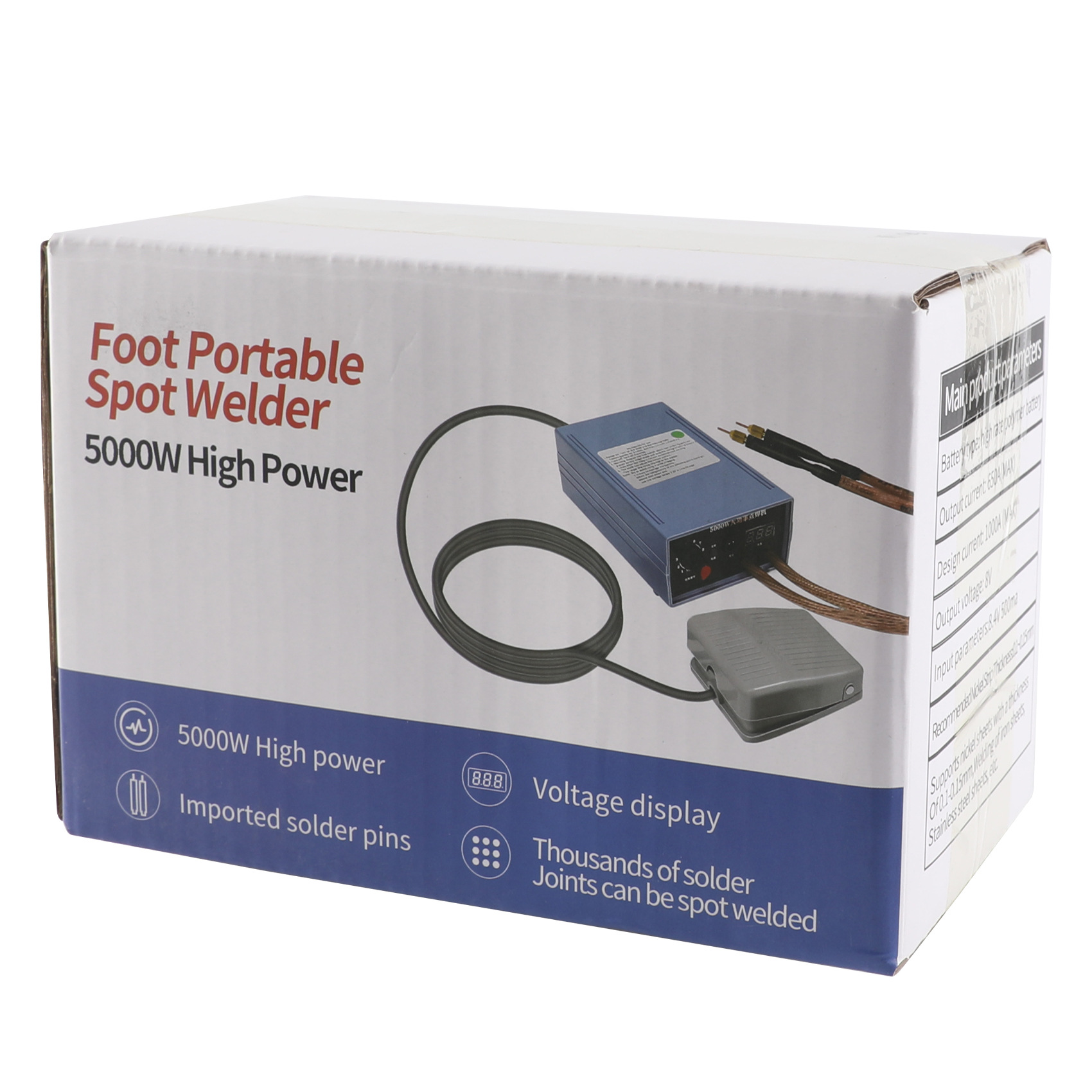 220V Spot welding machine household 18650 battery spot welding machine pedal Portable 5000W high power