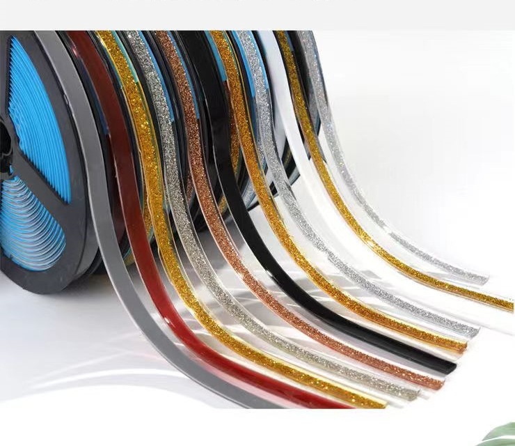 Factory Direct self-adhesive flat beautiful edge line beautiful seam adhesive strip multi-color self-adhesive beautiful edge line plaster line