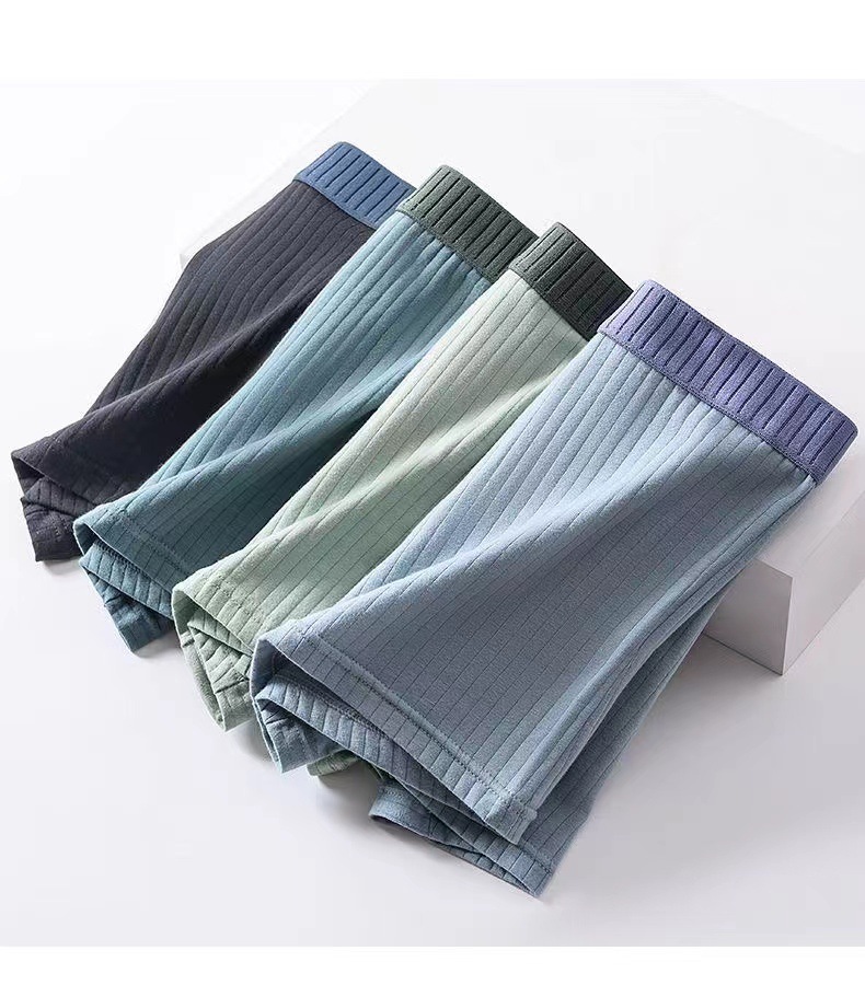 Men's Underwear Pure Cotton Breathable Comfortable Graphene Antibacterial Trendy Men's Pants Solid Color Fashionable Simple and Generous High Elastic Boxer
