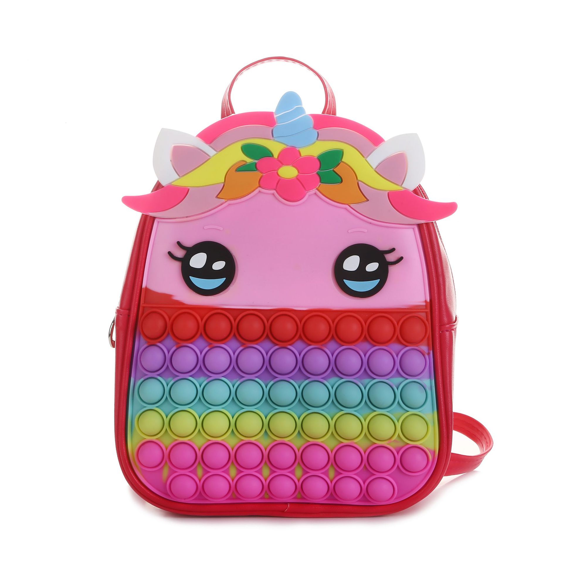 New Unicorn rodent pioneer silicone bag large capacity pinch bubble decompression children's cartoon cute schoolbag