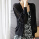 Summer lightweight breathable knitted cardigan women's sun protection shirt V-neck long sleeve solid color elegant casual coat women's wholesale fashion