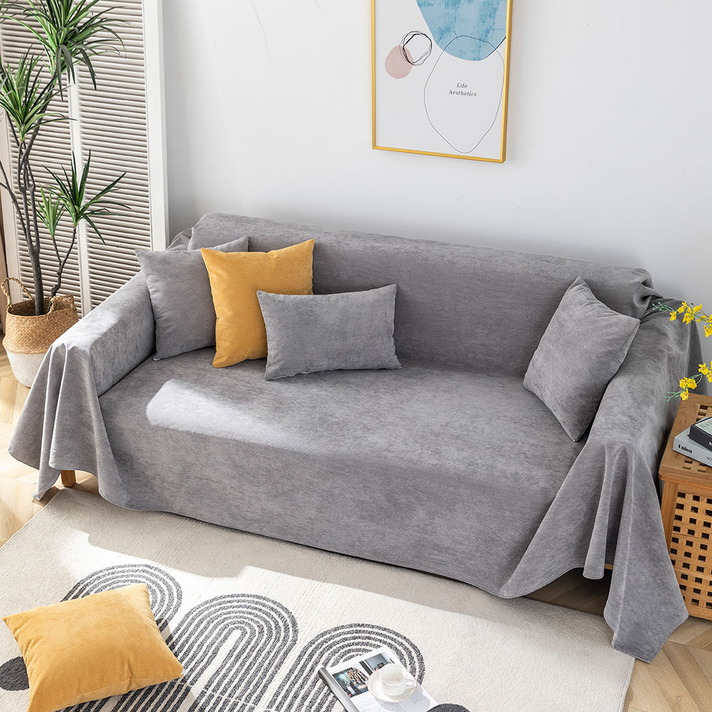 Four Seasons universal fabric solid color waterproof sofa towel modern simple pet urine-proof sofa cushion towel wholesale