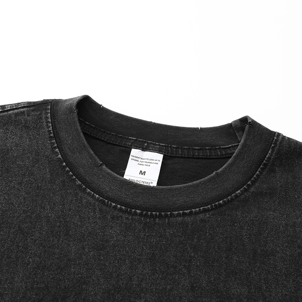 Cross-border heavy washing vintage distressed edging waistcoat ripped insect bite fashion brand loose sleeveless T-shirt for men