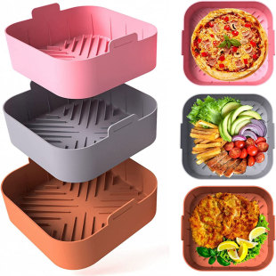 Air Fryer Air Fryer square silicone baking tray food grade reusable silicone baking pan light style