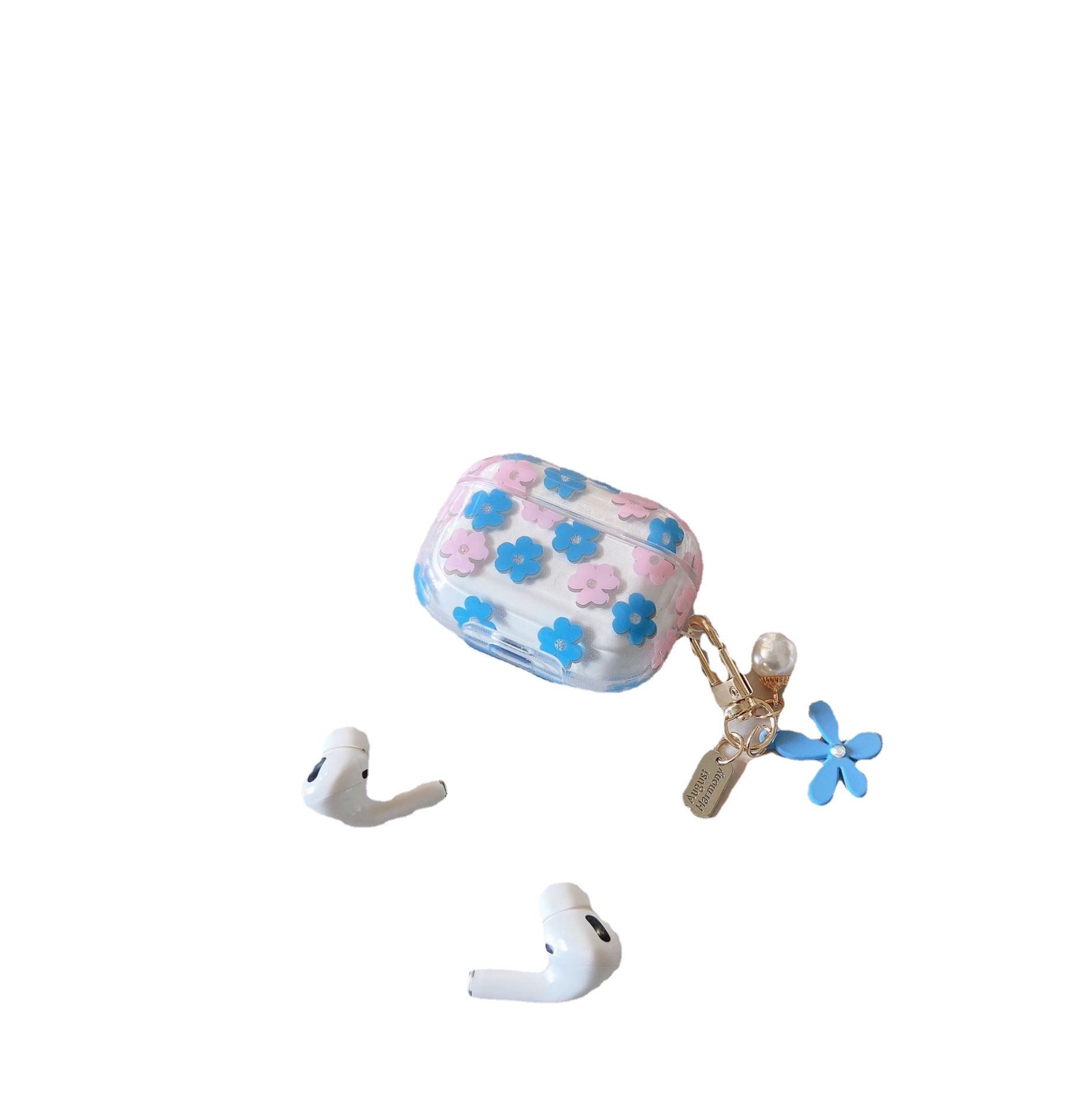 Внешняя торговля прозрачный блесок цветок подходит для airpods pro защитный чехол 4 мягкие новые яблоки 2 поколения стоя наушники