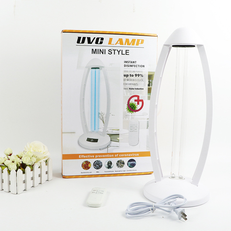 Cross-border net red ultraviolet disinfection lamp 60W intelligent induction household UV ozone disinfection lamp desktop germicidal lamp