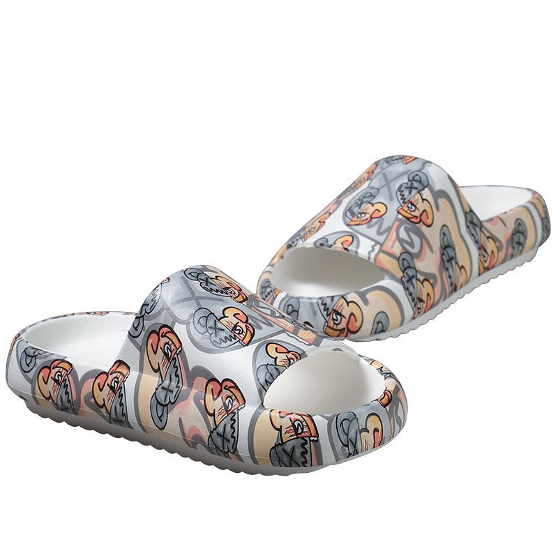 National trendy men's non-slip men's anti-slip thick-soled ins trendy popular couple's home slippers men's deodorant
