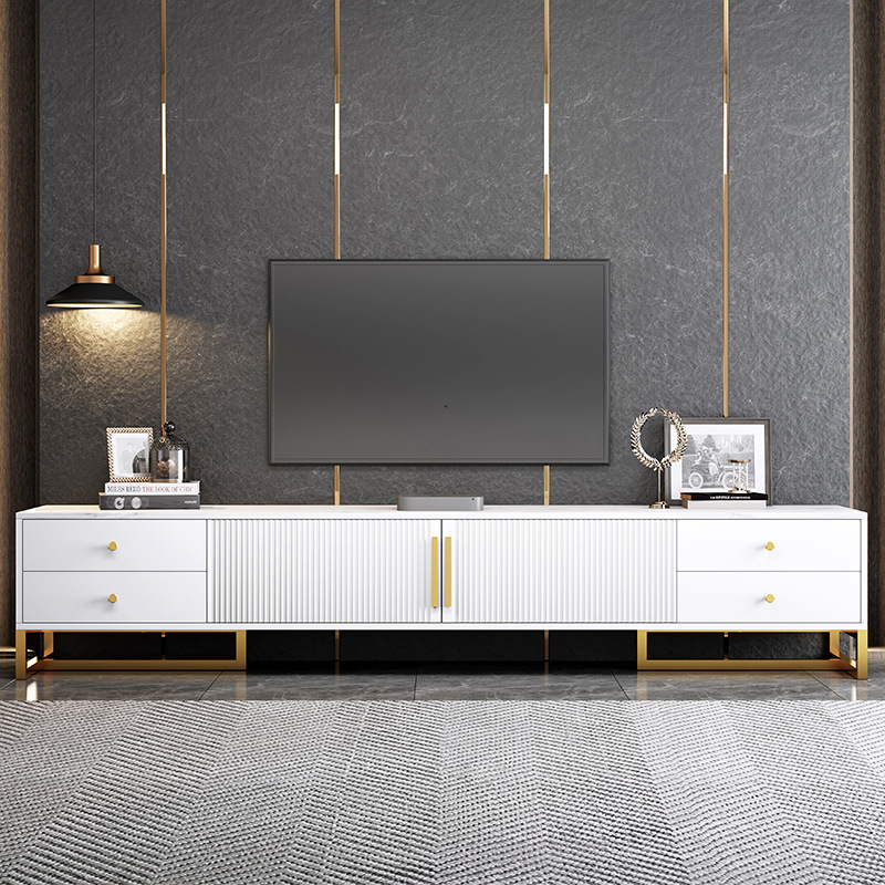 Yan Xuan yijiada TV cabinet modern minimalist tea table combination light luxury storage floor cabinet living room furniture narrow combination