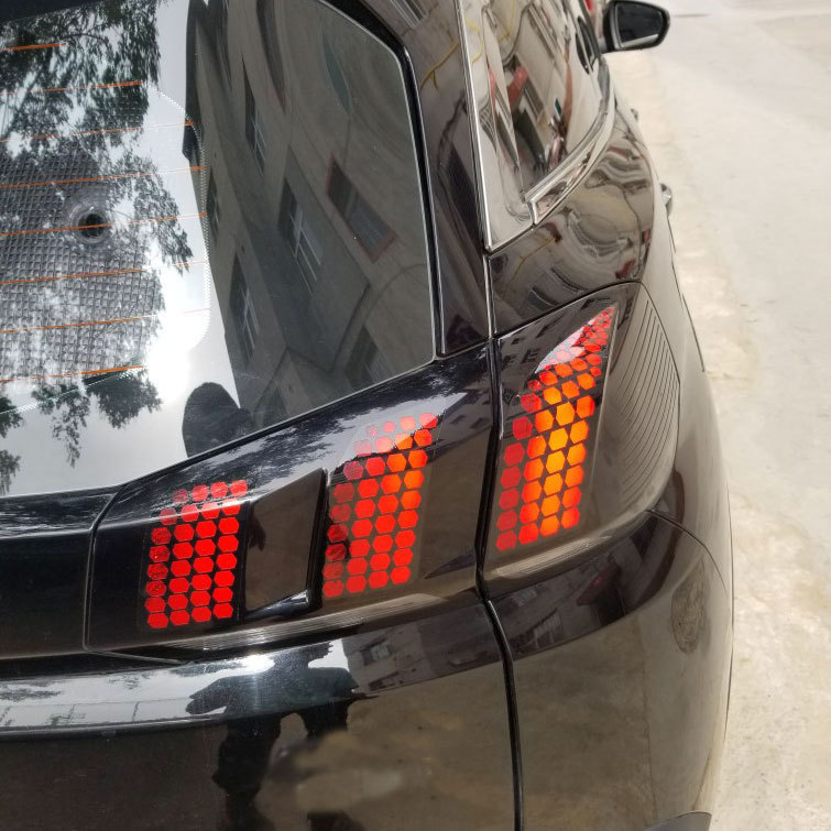 Car Honeycomb Taillight Film Creative Trend Silk Stockings Taillight Film Universal Personalized Modified Car Lamp Sticker Lamp Film Sticker