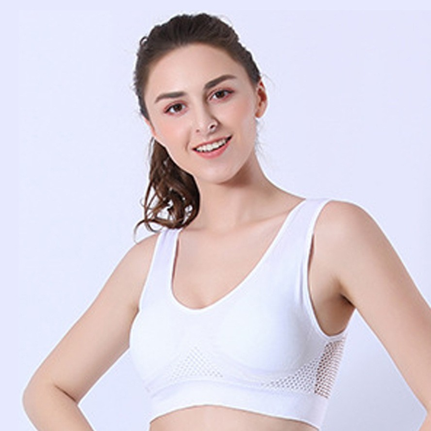 Foreign Trade S-6XL Shockproof Sports Bra Breathable Hole Hollow Mesh Beautiful Back Large Size Cross-border Yoga Underwear Bra
