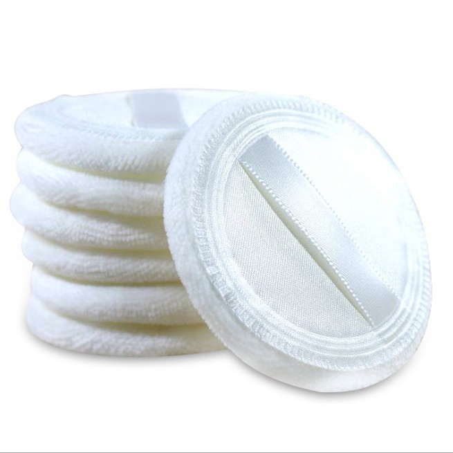 Velvet Powder Puff Pure Cotton Dry Powder Puff Ribbon Set Makeup Set Finger Hook Puff Baby Powder Soft Powder Puff