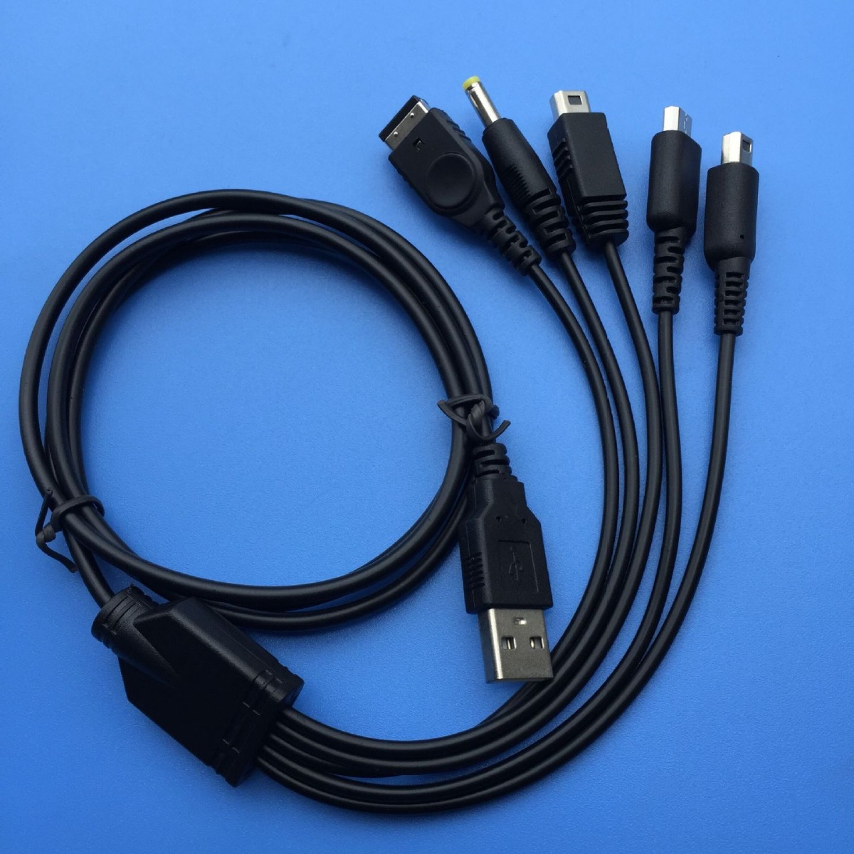  1.2 m USB to 3DS NDSI/SP/NDSL/WII U/PSP five-in-one charging cable