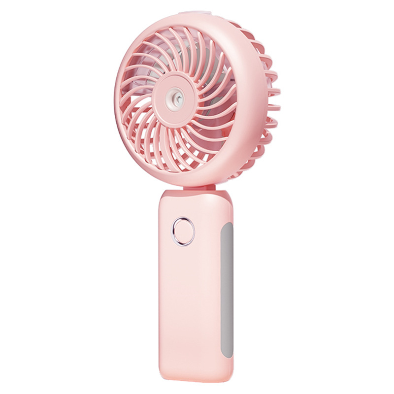 Spray fan new wholesale handheld folding charging student portable portable desktop light sound humidification small fan